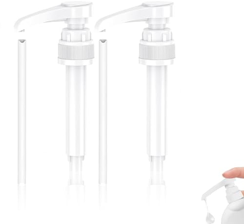 Dispenser Pompa Sciroppo,2 Pezzi Pompa per Dispenser Sapone Pompa Plastica Erogatore Pompa per La Sostituzione Dei Flaconi Di Liquido Standard 28/410 per Condimenti Dimenti da Cucina,Shampoo,Balsam