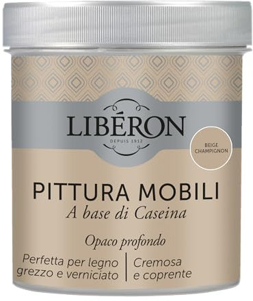 Libéron - Peinture Meubles à base de Caséine - Beige Champignon - 0,5 L