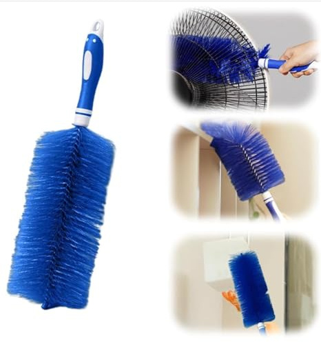 Fan Cleaner Brush with High Flexible Fine Bristles, Ceiling Fan Cleaner,Flexible Microfiber Cleaning Brush,Reusable Fan Brush Cleaner for Fan Air Conditioning Car Vents Windows Curtains
