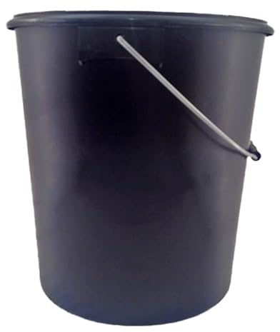 6 Gallon (30L) Deep Plasterers Plastic Bucket with Strong Metal Handle – Heavy Duty, Durable, Easy-to-Clean, Ideal for Mixing, Carrying Rubble, Waste & Garden Use