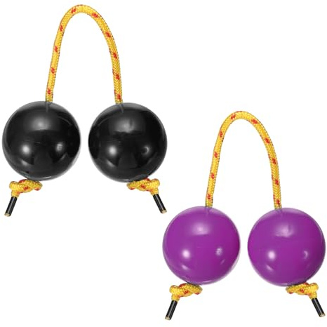 YELARXI Maracas Africane Ritmiche, Shaker Kashaka, Palla Shaker Kashaka, Strumenti a Percussione per Mani con Corda Gialla, Adatti per Adulti, Festa di Nozze, Classe Musicale, Spettacolo (Confezione