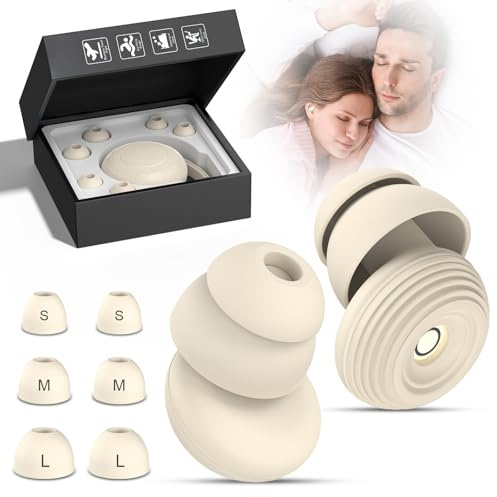 Ohrstöpsel zum schlafen Neu, Ohrstöpsel Gute Nacht 45dB Gehörschutz Schlafen Ohrenstöpsel, Earplugs Noise Cancelling Wiederverwendbare Soft mit Tragetasche, Gut zum Schlafen, Reisen, Konzentration