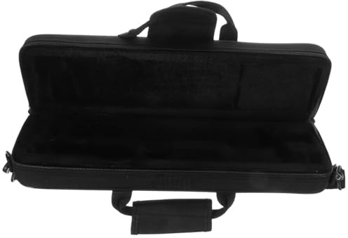 PRETYZOOM Flötentasche für Flöte und Klarinette Praktische Aufbewahrungstasche aus Wasserdichtem Oxford Stoff mit Einfachem Design und Zarter Verarbeitung in Schwarz
