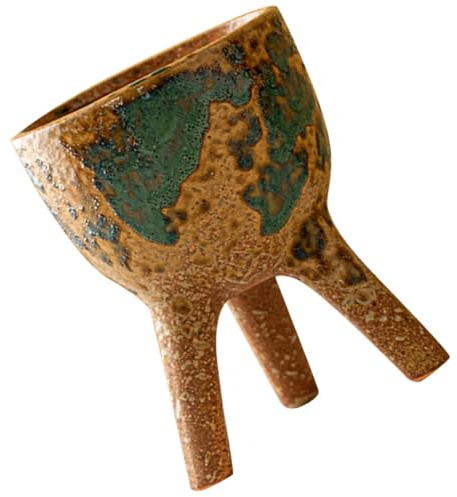 Gatuida Maceta Trípode de Cerámica para Suculentas Pequeñas, Decoración Interior para Escritorio, Maceta Vintage Base Esférica, Adecuado para Hogar, Oficina y Jardín, Diseño Creativo