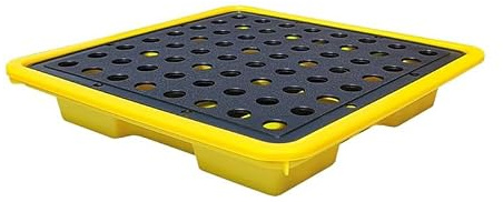 XBTGS Plataforma modular de contención de derrames, bandeja de rejilla apilable, paleta de capacidad de tambor de aceite con drenaje, solución de seguridad industrial para garaje de fábrica y cocina