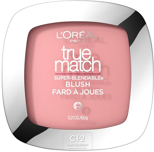 L'Oreal Paris True Match Super-Blendable Powder Blush, Baby Blossom C1-2, 0.21 Oz (Packaging May Vary)