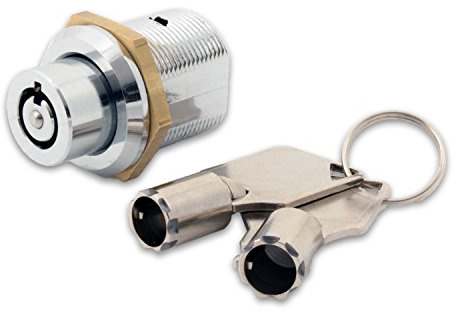 FJM Security 2610B-KA Tubular Push Lock with Chrome Finish, Keyed Alike