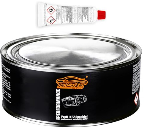 TRISTARcolor 1 KG KFZ Spachtel Polyesterspachtel Füllspachtel Feinspachtel & Härter 2K