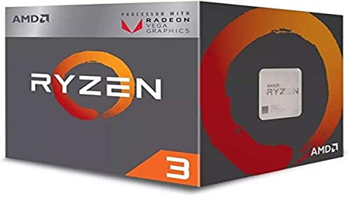 AMD Ryzen TM 3 2200G con RADEON TM RX VEGA 8, S AM4, Quad Core, 4 fili, 3,5 GHz, Turbo 3,7 GHz, 4 MB, 65 W, CPU