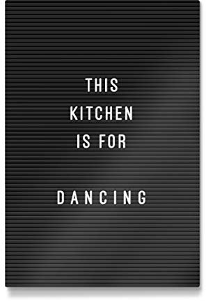 artboxONE Galerie-Print 60x40 cm Letterboard Kitchen Dancing hochwertiges Acrylglas auf Alu-Dibond von Hafenkönigin
