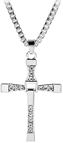 DGP Collana Film Dominic Toretto Croce con Strass Brillanti