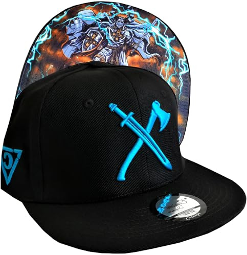 Capiche [99+ Designs] Cappello Snapback Nero, Ordine Teutonico, Tedesco, Medievale, da Baseball Guerriero, Logo Blu, Regalo Perfetto per Uomini, Combattimento