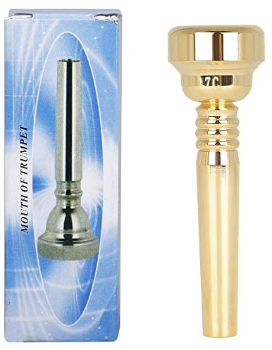 OriGlam Trompetenmundstück 17C Messing vergoldet Mundstück Ersatzteil für Messing Wind Musikinstrumente Teile