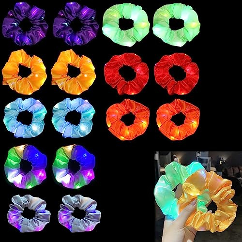 Nizirioo LED pannband Griness 16 stycken 3 ljuslägen fosforessera i mörkret hårband för kvinnor och flickor