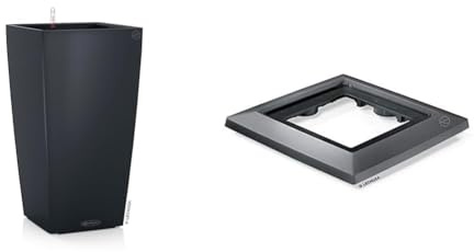 Lechuza CUBICO Color 40 schiefergrau 13158 & Rolluntersatz CUBICO 40 anthrazit metallic 13417