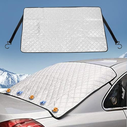 Fox·Bunny Car Rear Windshield Cover, Heavy Duty Ultra Thick Protective Rear Windscreen Cover, Snow, Ice and Sun Protection, Compatible with 99% of Cars （140 * 94 cm）