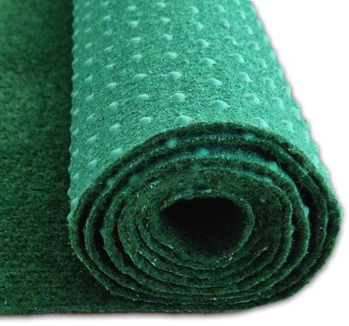 Kunstrasen 100x200 – Wetterfester Outdoor Teppich in Grün für Balkon, Terrasse & Garten | Robuster Filz Teppichboden als Rasen-Alternative