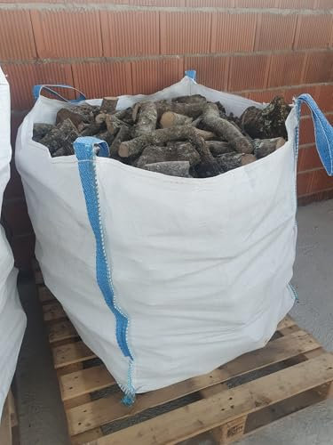 Saca Leña de Olivo 650 Kg. Leña para Chimenea, Caldera y/o Estufa. Leñas de Gran dureza y Larga duración. Conservada en Condiciones Ideales. Troncos medianos. Leñas Olivo.