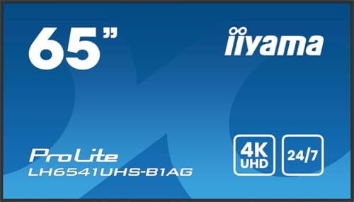 Iiyama 65w Lcd 4k Uhd Va Digital Signage Display 164 Cm (65) (lh6541uhS-B1ag)