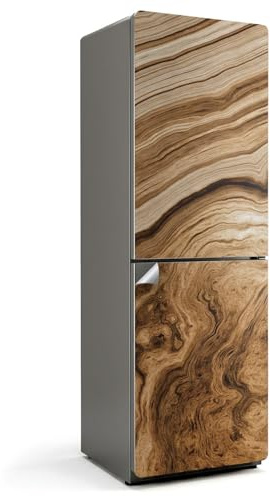 Rivestimento Adesivo per Frigorifero 60x180 cm Resistenti all'Acqua Impermeabile Decorativo Autoadesivo Facile Applicazione Coprire Contro i Graffi - Primo piano del motivo delle venature del legno