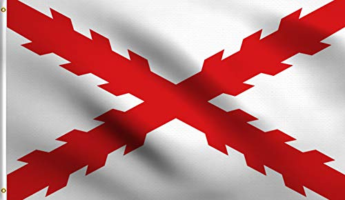 Cruz De Borgoña, Bandera Española Banderas Colores Vívidos Pancarta Decorativas Flag Para Interior Decoración Eventos Deportivos 3X5Ft