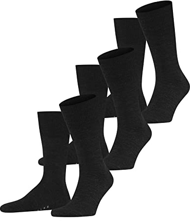 FALKE herr Airport 3-Pack Strumpor ull bomull andningsaktiv