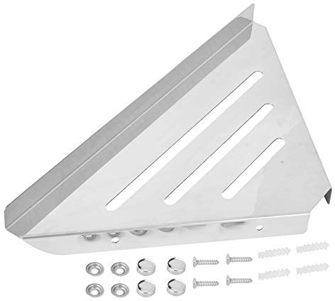 Cafopgrill Baño esquina Shel estante de almacenamiento triangular de acero inoxidable ducha esquina estante estante organizador para baño en casa(01)