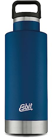Esbit Isolierflasche Sculptor - Edelstahl Trinkflasche 750 ml in Blau - für warme und kalte Getränke