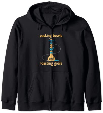 Packing Bowls And Roasting Goals Tube Hookah Zip Hoodie