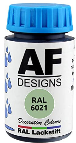 Alex Flittner Designs Lackstift RAL 6021 BLASSGRUEN seidenmatt 50ml Holz Metall Möbel Bad Retuschierlack Reparaturlack