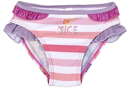 Bañador Braguita de La Patrulla Canina para Niña - Color Rosa - Talla 18 Meses - Tejido de Secado Rápido - Culetín con los Personajes Skye y Everest - Producto Original Diseñado en España