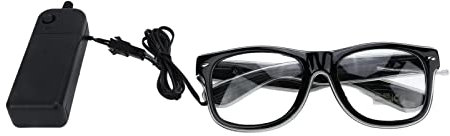 Alomejor Leuchtende Leuchtbrille, EL-Leuchtbrille, Augenschutz, Einfache Bedienung, Langlebig, für Nachtclubs (Rotlicht)