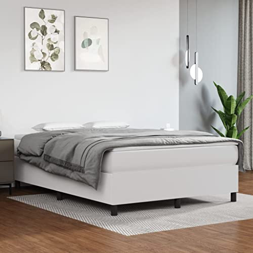prissent Boxspringbett Samt 140x190 cm Boxspringbett Ohne Matratze Mit Lattenrost Bettgestell Bed Frames Betten Boxspring Hohes Bett GäStebett Bett Mit Bettkasten Weiß