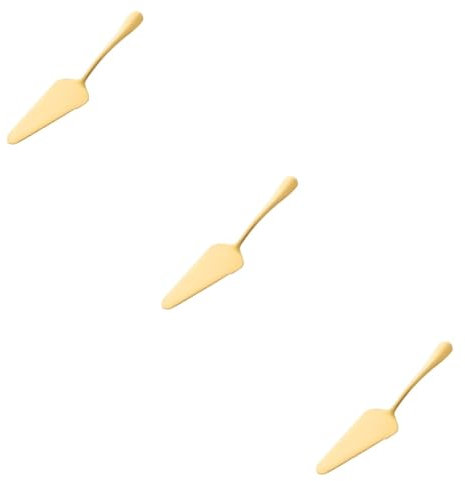 Alipis 3stücke Edelstahl Kuchenschaufel Mit Gezahntem Kanten Goldene Tortenheber Für Kuchen Pizza Und Käse Ergonomisches Design Für Müheloses Schneiden Der Küche