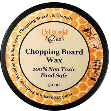 Chopping Board Natural Bee Wax Polish, Natural Clear Wax (50 ml)
