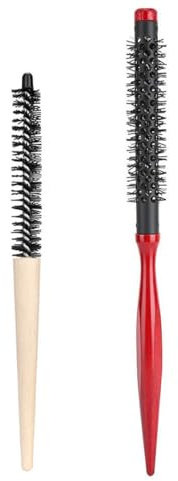 redondo para barba cepillo de nailon resistentes al calor y cerdas cortas pelo redondo para cabello fino, flequillo