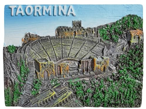 Taormina Messina Sicilia Italia magnete frigorifero souvenir da viaggio decorazione 3D adesivo magnetico artigianale