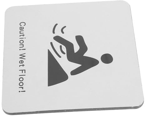 LIFKICH Warnschild zur Vermeidung von Ausrutschunfällen aus Aluminium Kunststoff Nasser Boden Vorsicht mit Selbstklebendem Band in Einkaufszentren und Hause