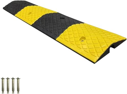 LYUCAYHQ Canalina Passacavi a 1 Canale, Dossi Artificiali in Gomma, Canalina Passacavi Esterno, Resistente Fino a 10 Tonnellate, per Parcheggi, Vialetti D'accesso e Magazzini(97x10x3cm/38x4x1.2in)