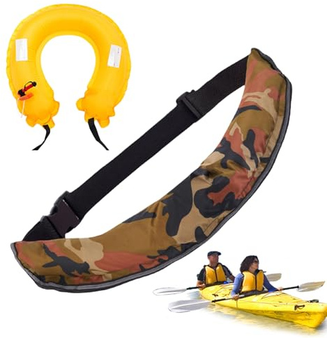 Duroecsain Cintura di galleggiamento - Imbracatura di galleggiamento per la vita | Assistente di sopravvivenza con fischio regolabile riflettente per pesca kayak paddleboard unisex