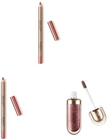 KIKO Milano Lip Glow Sets | Creamy Comfort Lip Liner 05, 21 & 3D Hydra Lipgloss 20,44 | The Perfect Lip Set for Defined & Glossy Lips