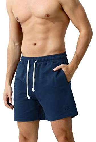 Arjen Kroos Men's 5 Sweat Cotton Shorts with Zip Pockets Drawstrings | Soft,Breathable,Fade-Resistant,Moisture-Wicking,Side Pockets,for Summer/Running/Jogging/Gym/Workout