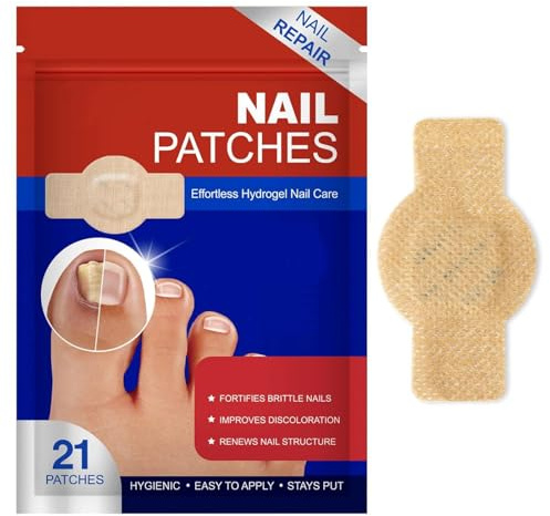 MNYXIS 21 Parches para Hongos en las Uñas - Tratamiento Antifúngico para Uñas de los Pies, Reparación Nocturna de 8 Horas para Uñas Dañadas
