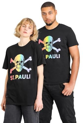 FC St. Pauli t-shirt herr Schwarz / Bunt X-L