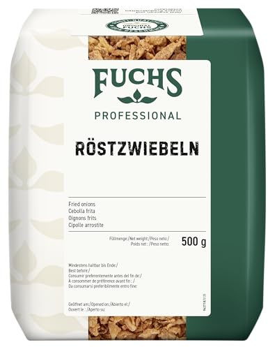 Fuchs Professional - Röstzwiebeln | 500 g im großen Beutel | Zum Verfeinern von Hot Dogs, Burgern oder Zwiebelbrot | Für Großverbraucher und Gastronomie