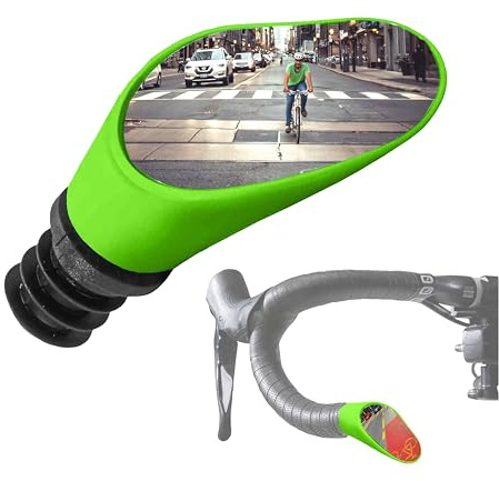 Sprintech - Specchietto retrovisore per bici da corsa, leggero, completamente regolabile e senza vibrazioni, con rivestimento cromato a 9 strati e guscio in ABS antiurto, per barre di diametro 20 mm,