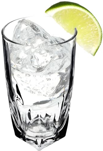 KADAX Vasos de 440 ml, 6 unidades, vasos de agua, vasos de cóctel, vasos de cristal, vasos de zumo, vasos para zumo, agua y cócteles, juego de vasos, vasos para beber