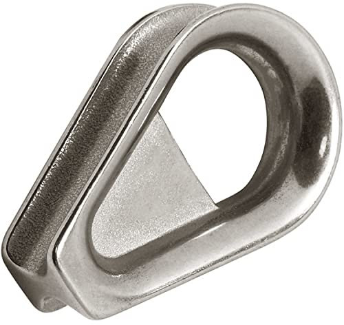 Kausche mit Steg 12mm aus Edelstahl A4 V4A (2 Stück) Seilkausche Drahtseil Drahtseilkauschen Seil OPIOL QUALITY®