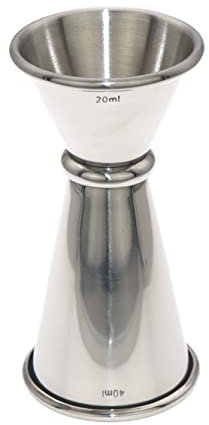 Doseur de Bar 2 et 4cl Style Japonais Doseur Double Acier Inoxydable 304 pour Cocktails Spiritueux et Boissons Mesure Jigger Couleur Argentée Accessoire Mixologie
