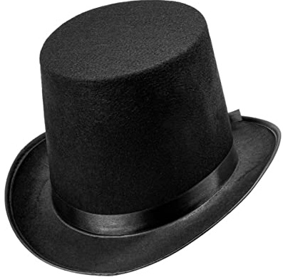 Horror-Shop Cappello A Cilindro Nero Grande